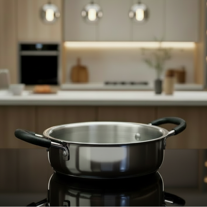 Triply Hexa Pro Non Stick Multi Pan l 5 Year Warranty l Induction Compitable l Free Toughned Glass Lid