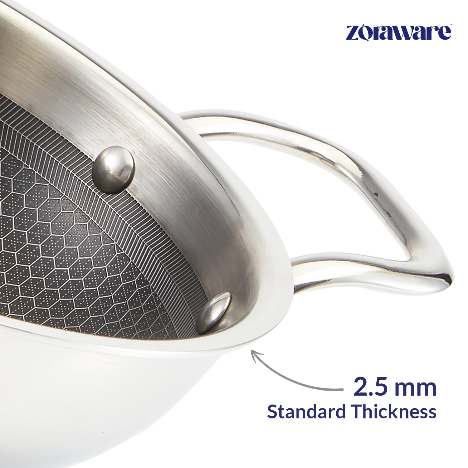 Triply Honey Comb Kadai l Free Lid l Induction Compitable