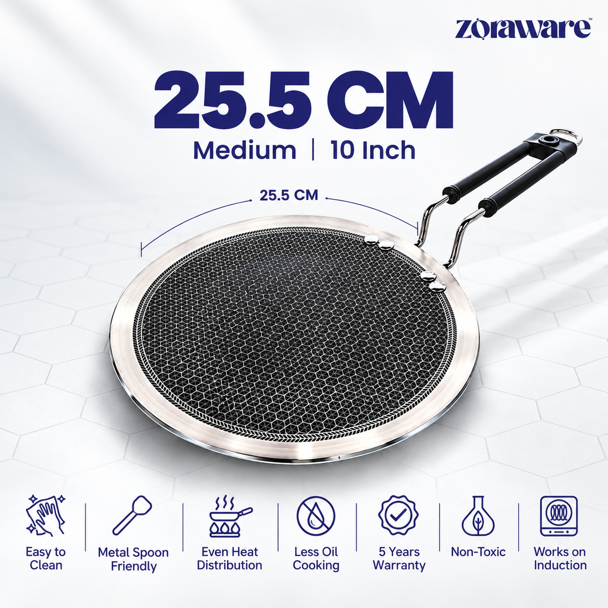 Triply Honey Comb Tawa 3.5mm Thick l Induction Compatible