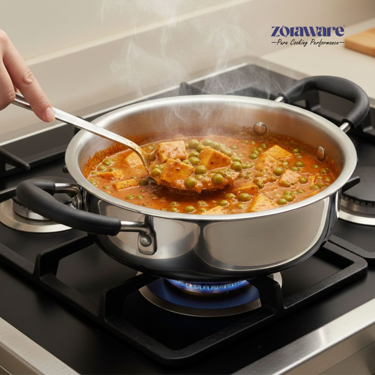 Triply Hexa Pro Non Stick Multi Pan l 5 Year Warranty l Induction Compitable l Free Toughned Glass Lid