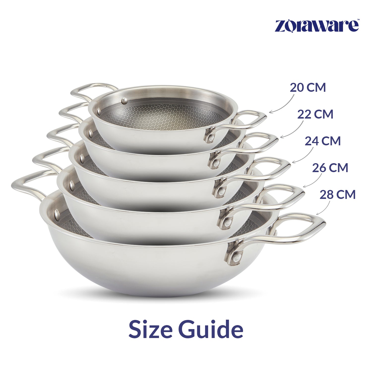 Triply Honey Comb Kadai l Free Lid l Induction Compitable