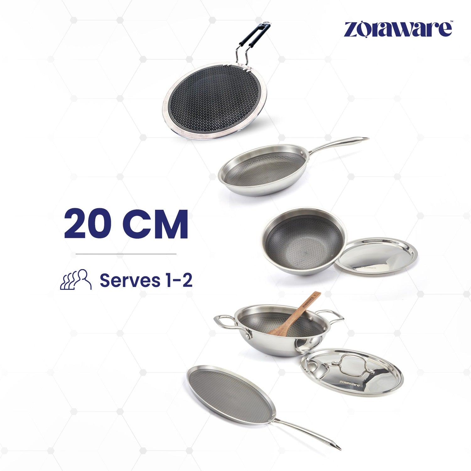 Honey Comb 7 Pcs Cookware Set