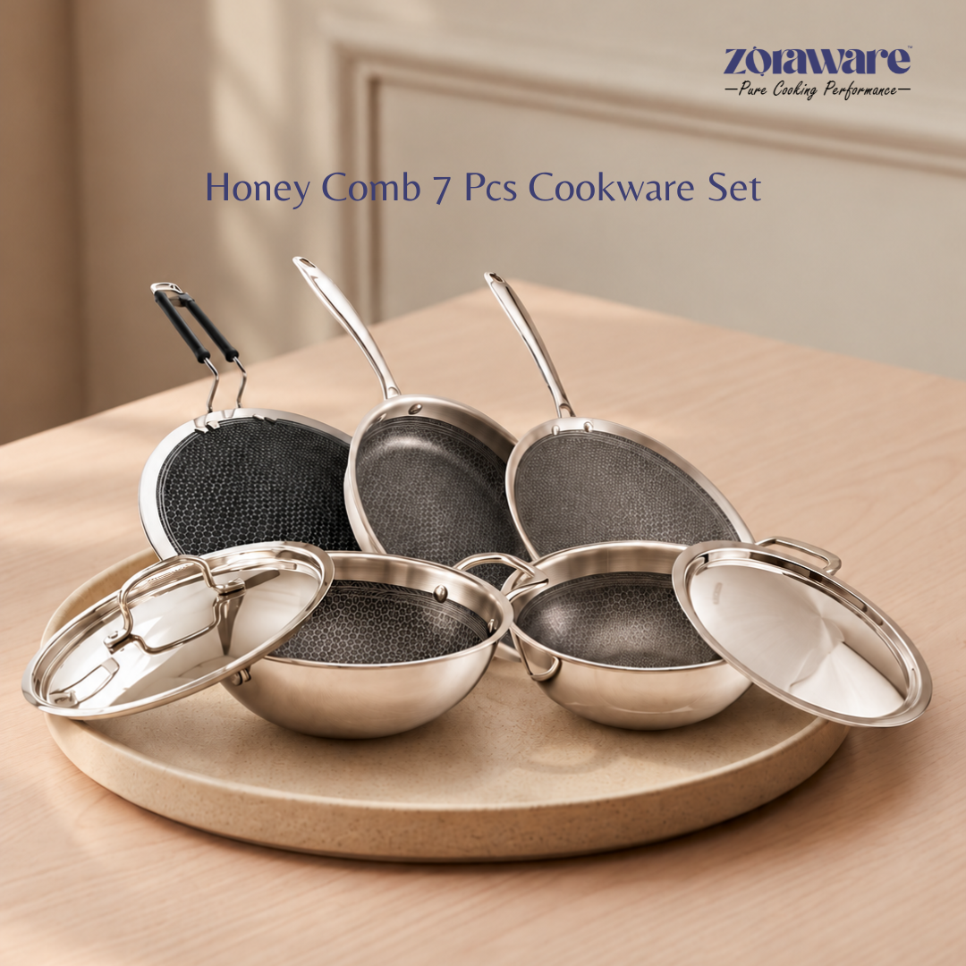 Honey Comb 7 Pcs Cookware Set