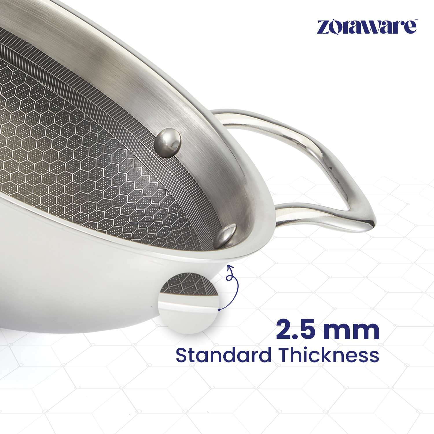 Triply Honey Comb Kadai l Free Lid l Induction Compitable