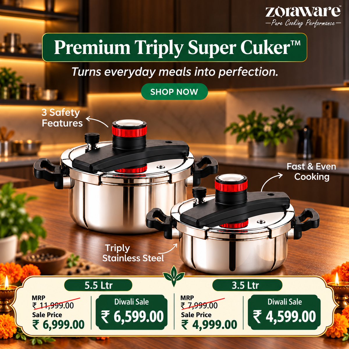 Super Cuker™ Triply Stainless Steel Cooker