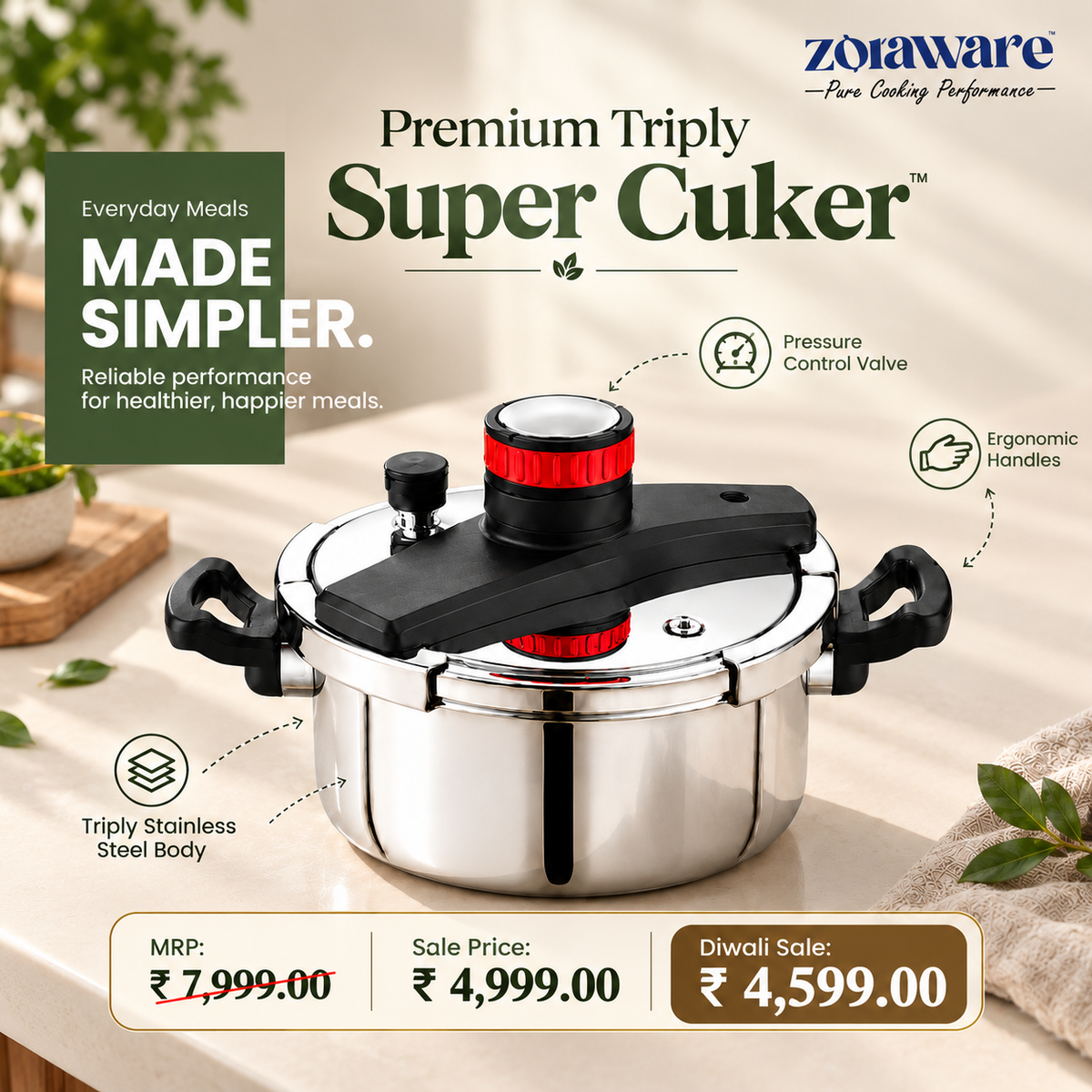 Super Cuker™ Triply Stainless Steel Cooker