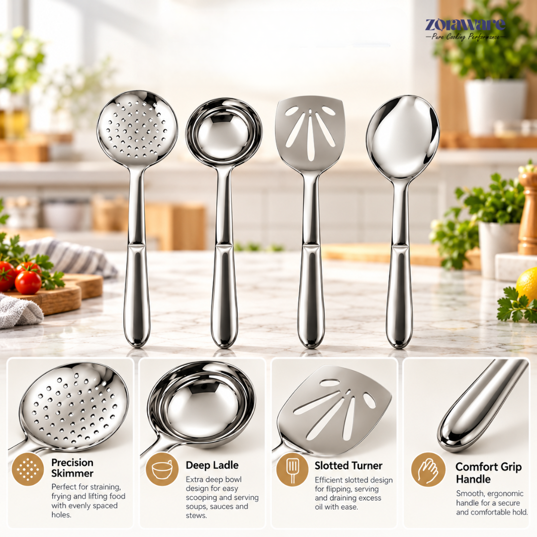 Stainless Steel Spatula Set of 4 Pcs