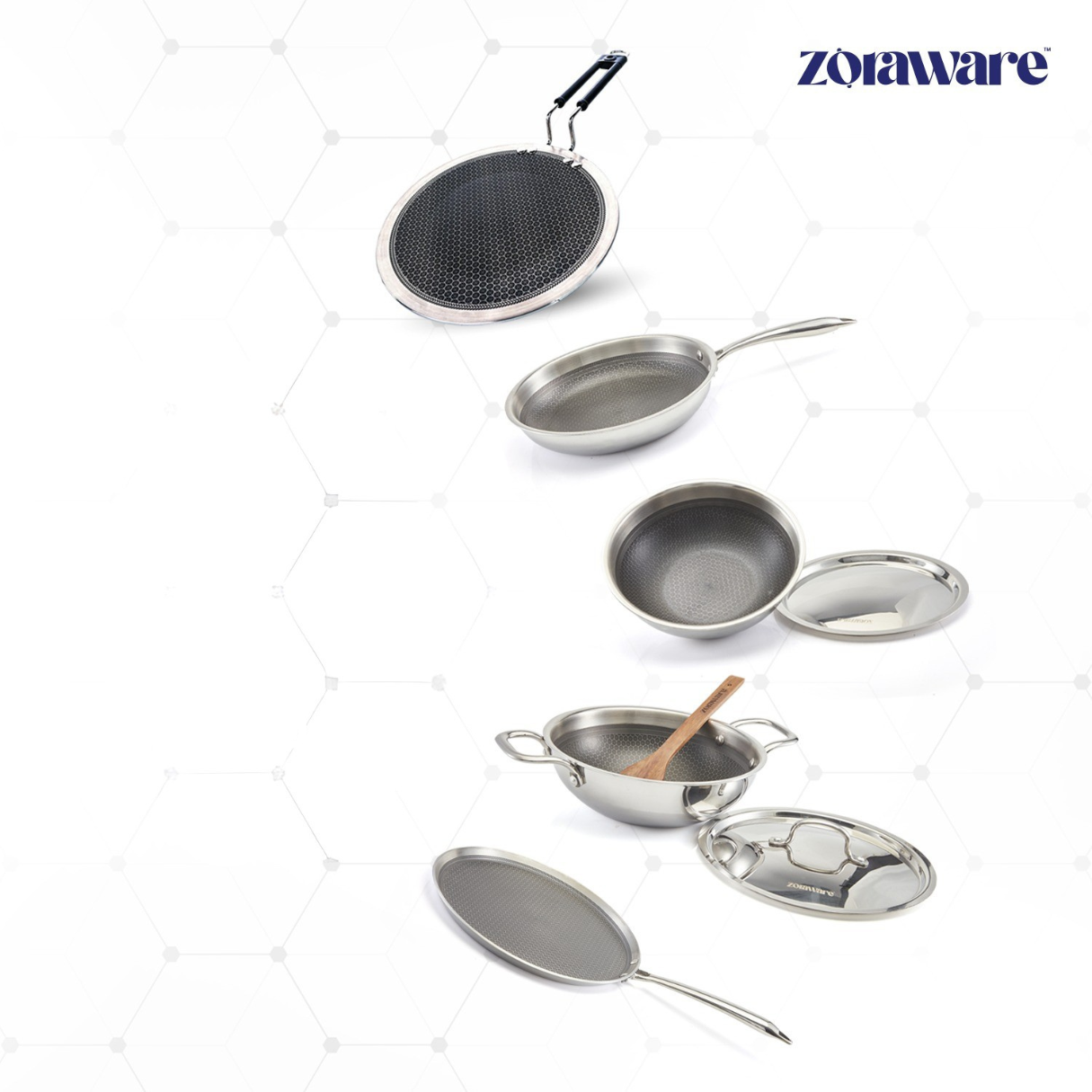 Honey Comb 7 Pcs Cookware Set