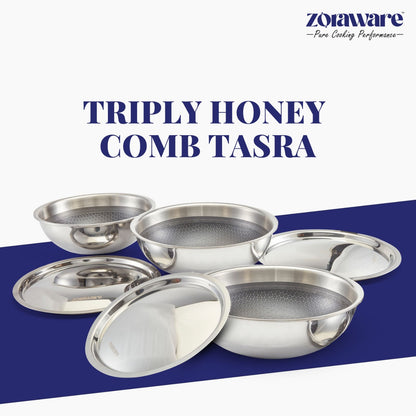 Triply Honey Comb Tasra with lid