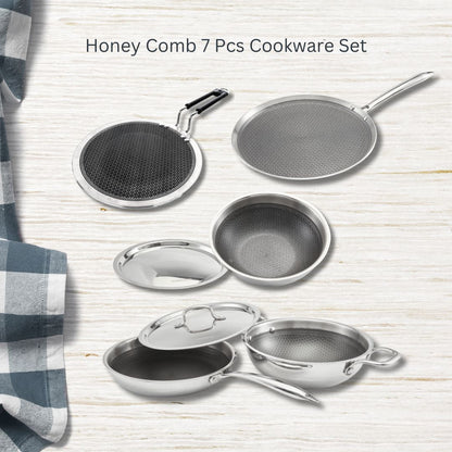 Honey Comb 7 Pcs Cookware Set