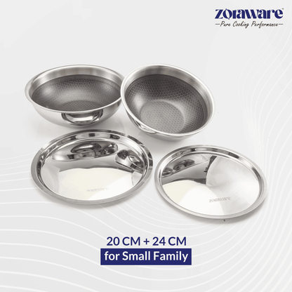 Triply Honey Comb Tasra 20cm + 24cm - For Small Family