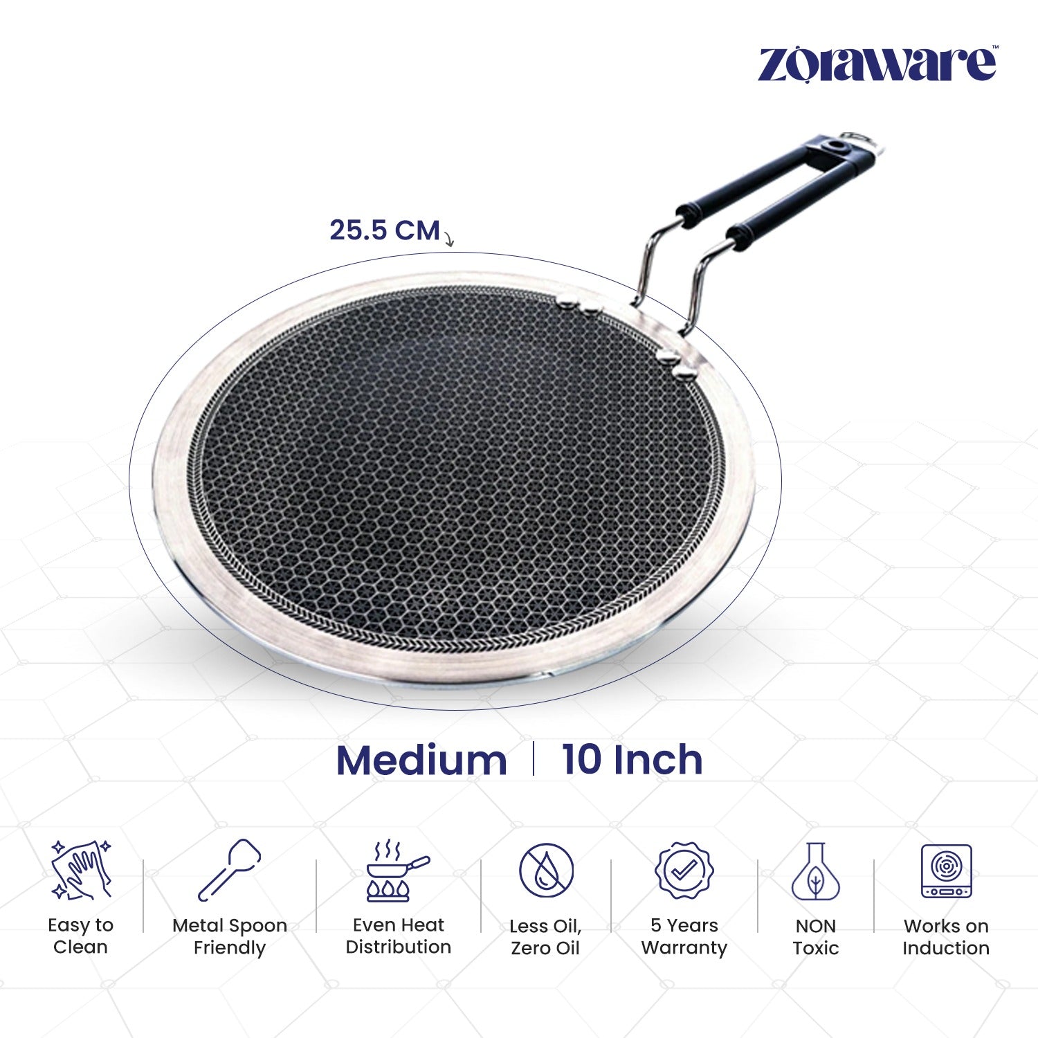 Triply Honey Comb Tawa 3.5mm Thick l Induction Compatible