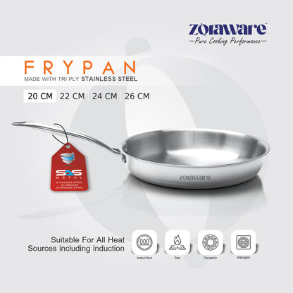 Triply Fry Pan + Triply Honey Comb Tawa 25.5 cm