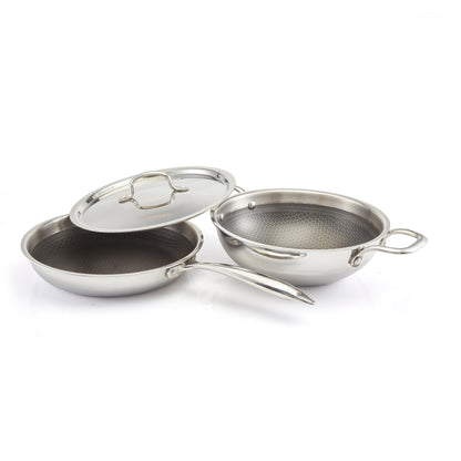 Honey Comb Triply Kadai + Fry Pan Cookware Set