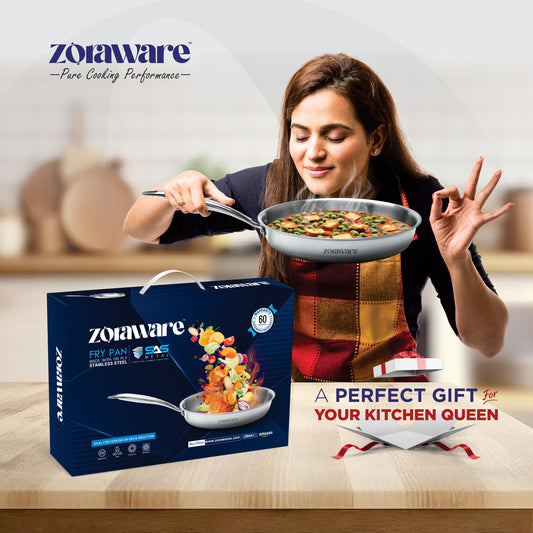 Triply Stainless Steel Kadai – ZORAWARE