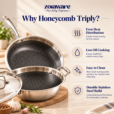 Honey Comb 7 Pcs Cookware Set