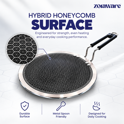 Triply Honey Comb Tawa 3.5mm Thick l Induction Compatible