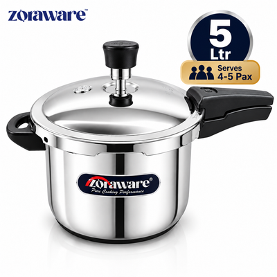 Triply Stainless Steel Pressure Cooker - Outer Lid - Induction & Gas Compatible 5 L