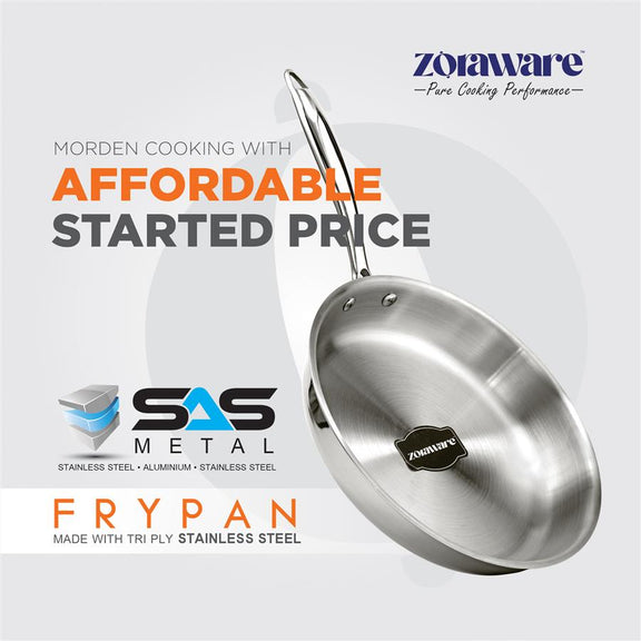 Triply Stainless Steel Kadai – ZORAWARE