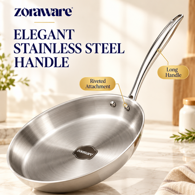Triply FryPan l Pasta Pan Induction and Gas Compitable 5 Year Warranty