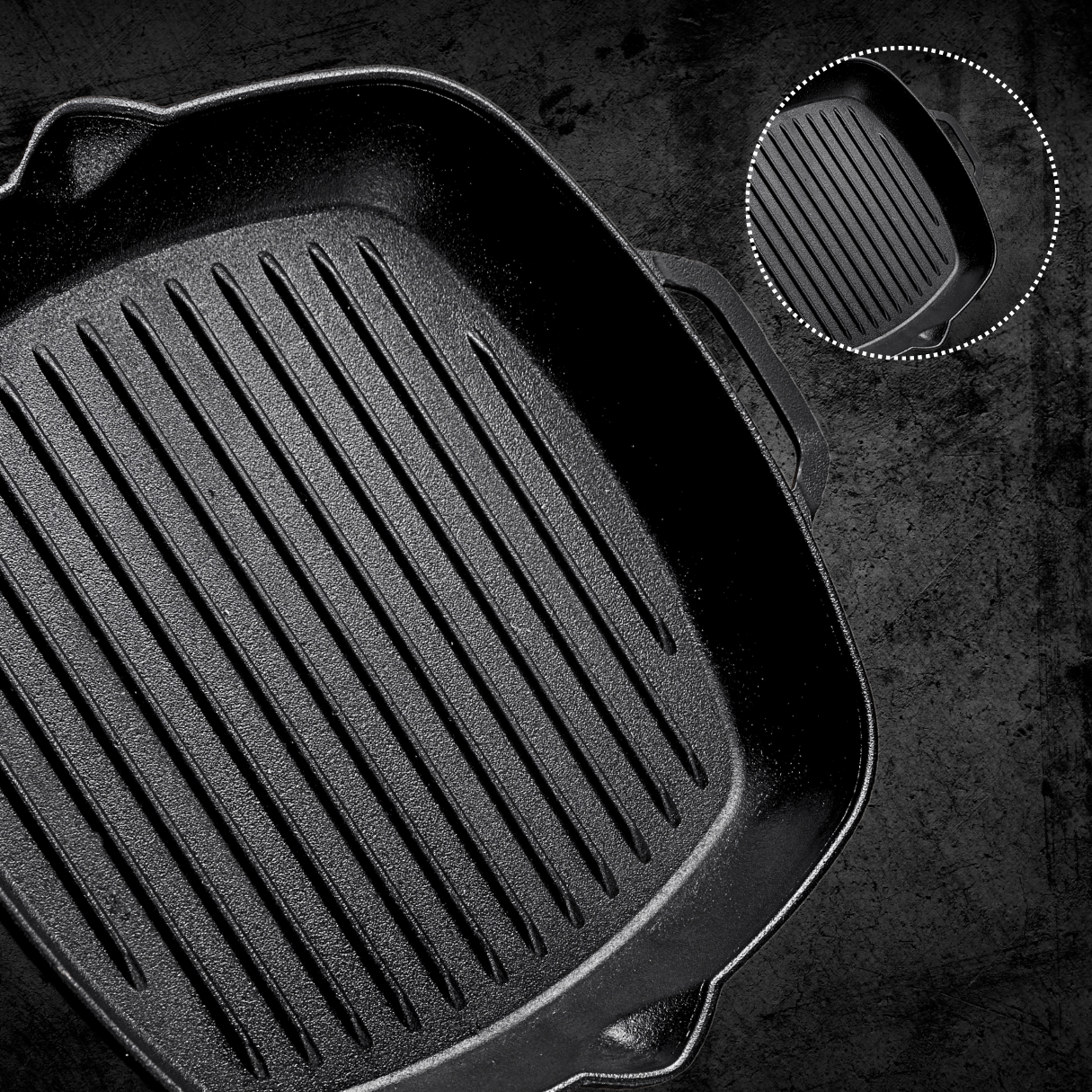 VINTAGE Cast Iron Grill Pan 26 CM / 4 KG