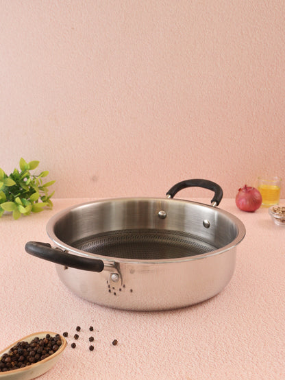 Triply Hexa Pro Non Stick Multi Pan  l 5 Year Warranty l Induction Compitable l Free Toughned Glass Lid