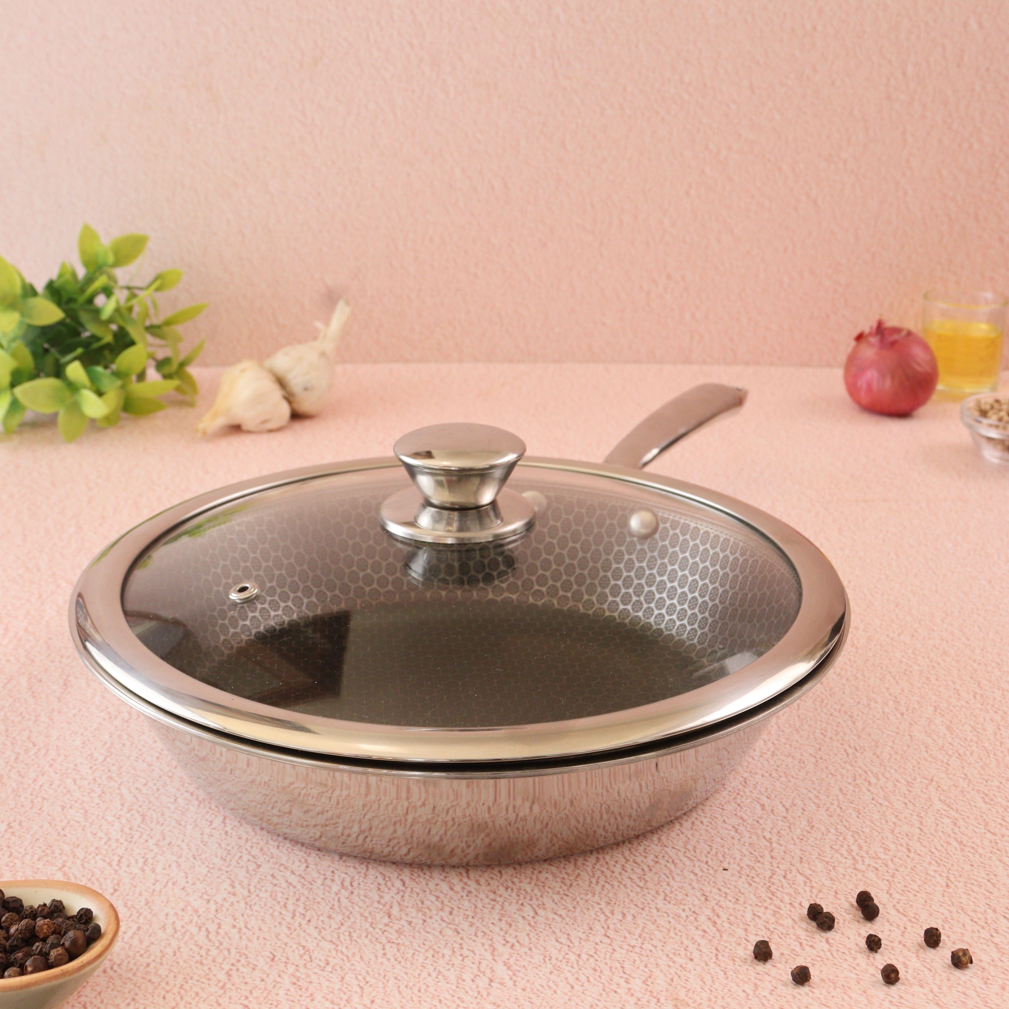 Triply Honey Comb Fry Pan