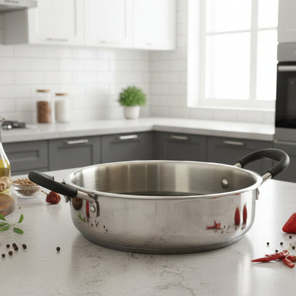 Triply Hexa Pro Non Stick Multi Pan  l 5 Year Warranty l Induction Compitable l Free Toughned Glass Lid