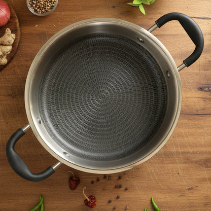 Triply Hexa Pro Non Stick Multi Pan  l 5 Year Warranty l Induction Compitable l Free Toughned Glass Lid