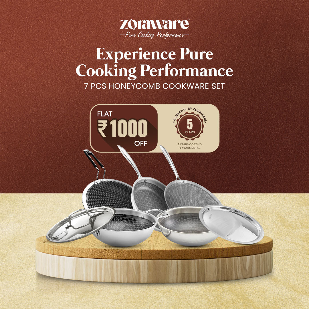 Honey Comb 7 Pcs Cookware Set