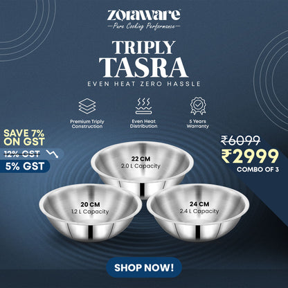 Triply Tasra l 5 Year Warranty l Induction Friendly