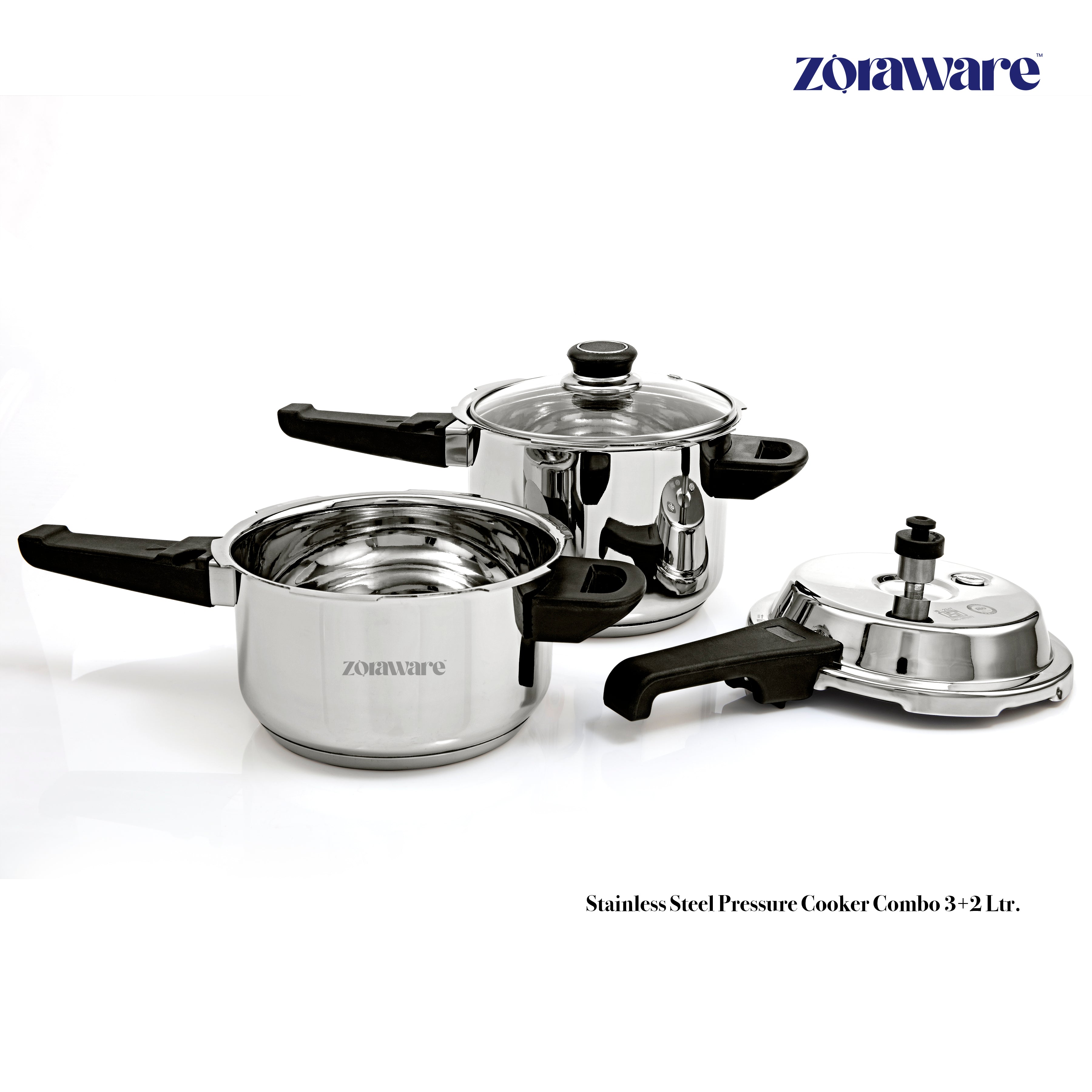 Pressure cooker stainless steel combo sale