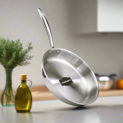 Triply Kadai - Fry Pan Cookware Set l Induction Compatible l 5 Year Warranty l Free Tea Pan