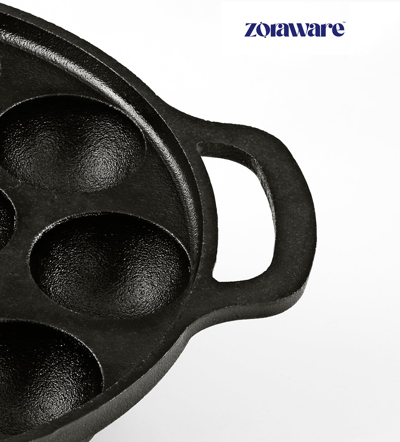 ZORAWARE VINTAGE CAST IRON APPAM PAN 12 CAVITY 26 CM/ 3 KG