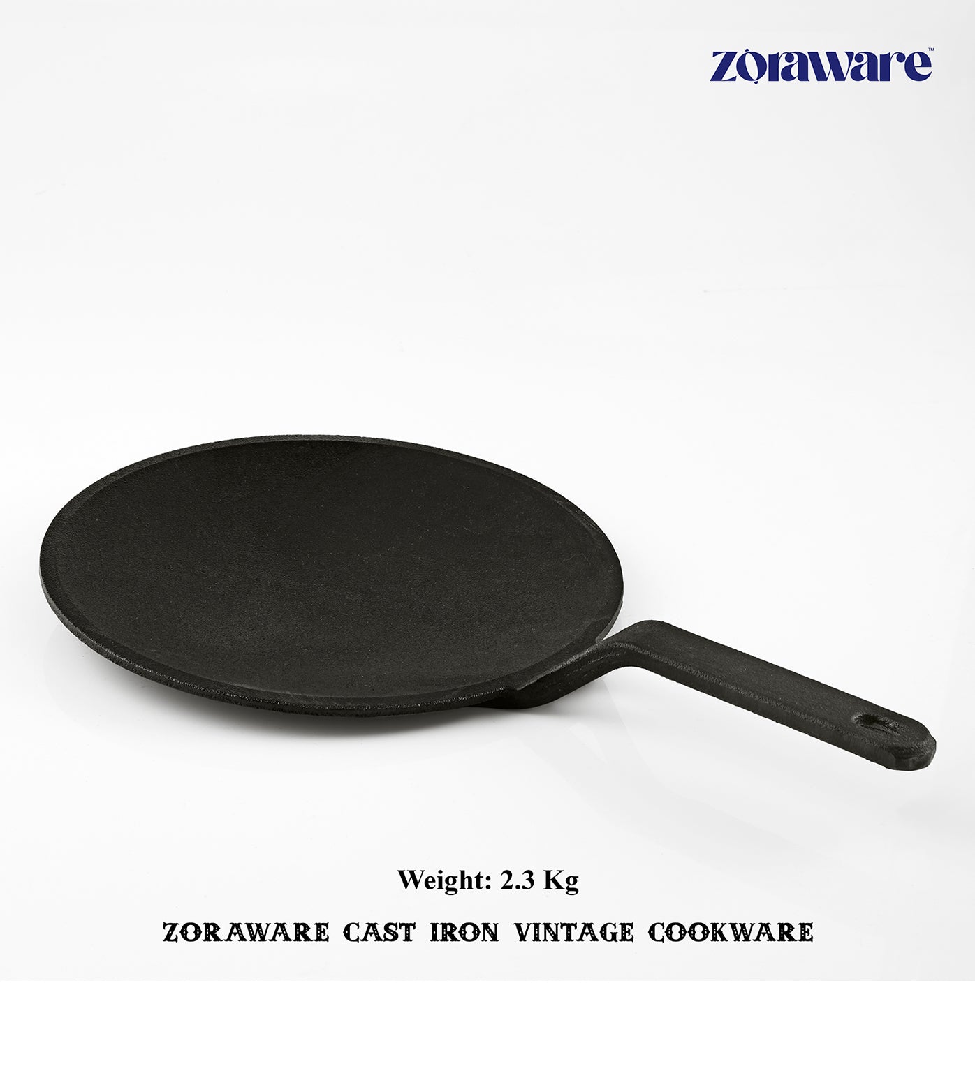 ZORAWARE VINTAGE CAST IRON TAWA 26 CM / 2.3 KG