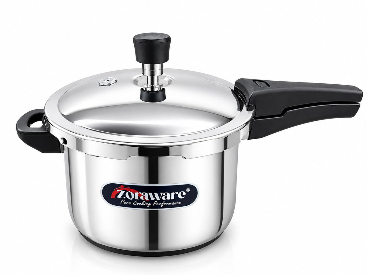 Triply Stainless Steel Pressure Cooker - Outer Lid - Induction & Gas Compatible 5 L