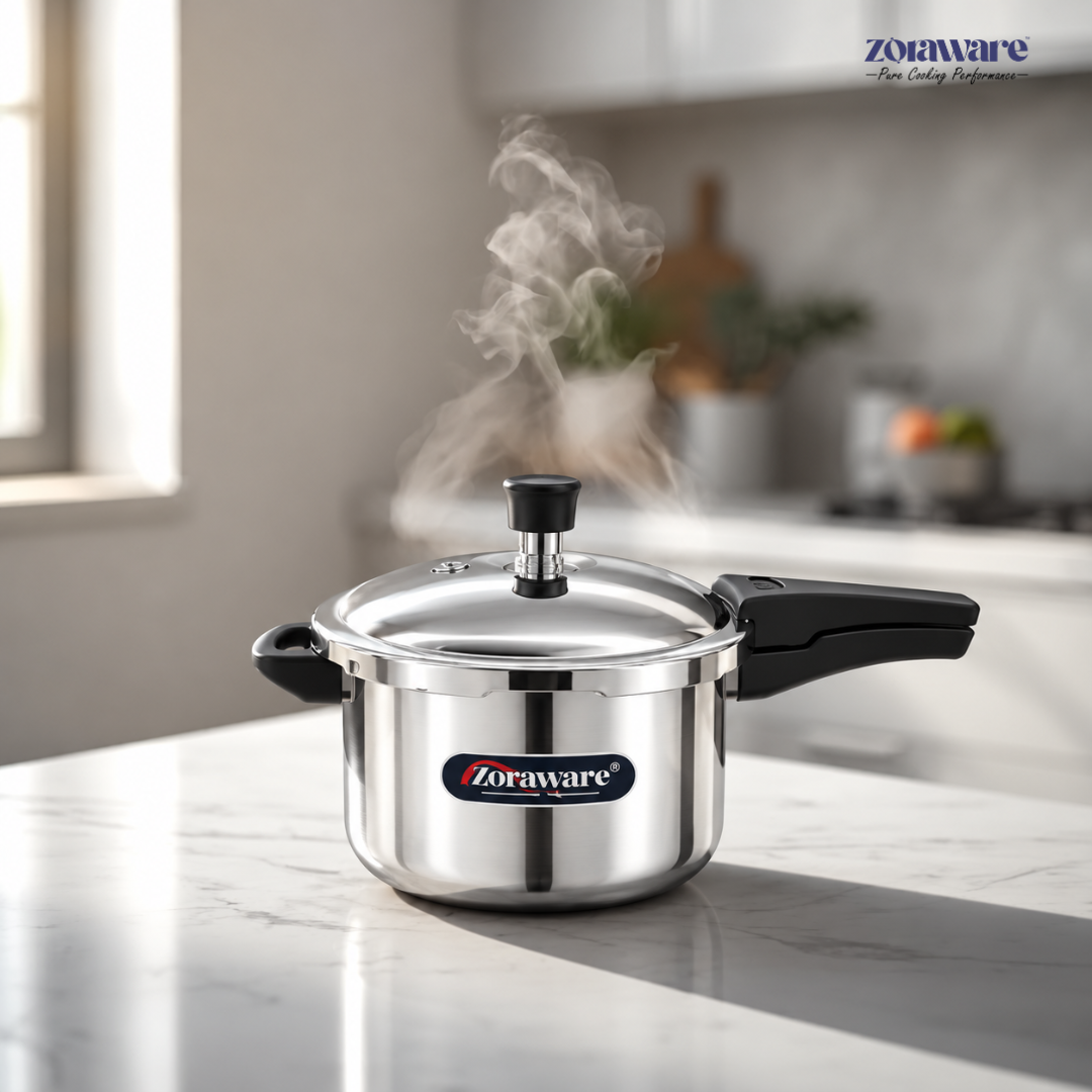 Triply Stainless Steel Pressure Cooker - Outer Lid - Induction & Gas Compatible