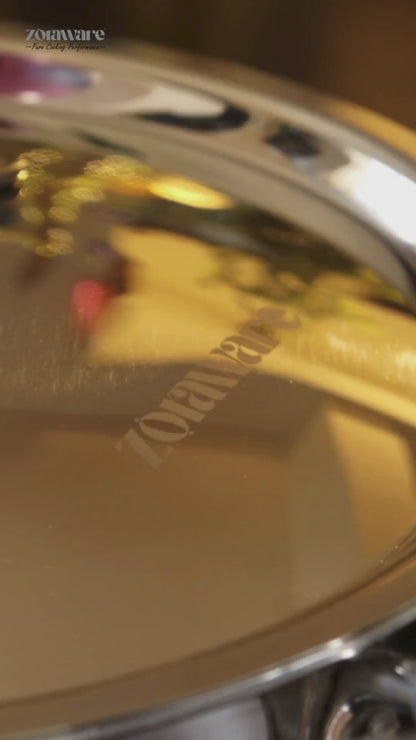 Triply Hexa Pro Non Stick Multi Pan  l 5 Year Warranty l Induction Compitable l Free Toughned Glass Lid